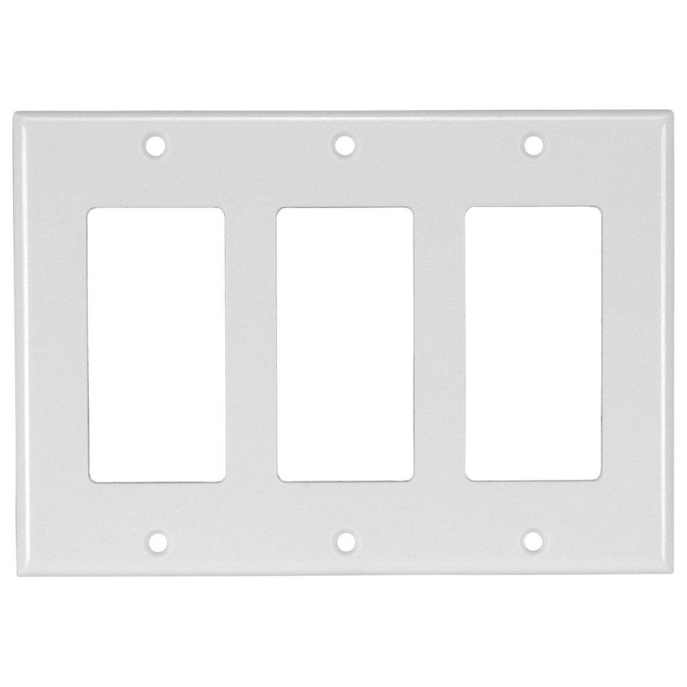 LEVITON White 4-Gang Wall Plate 
