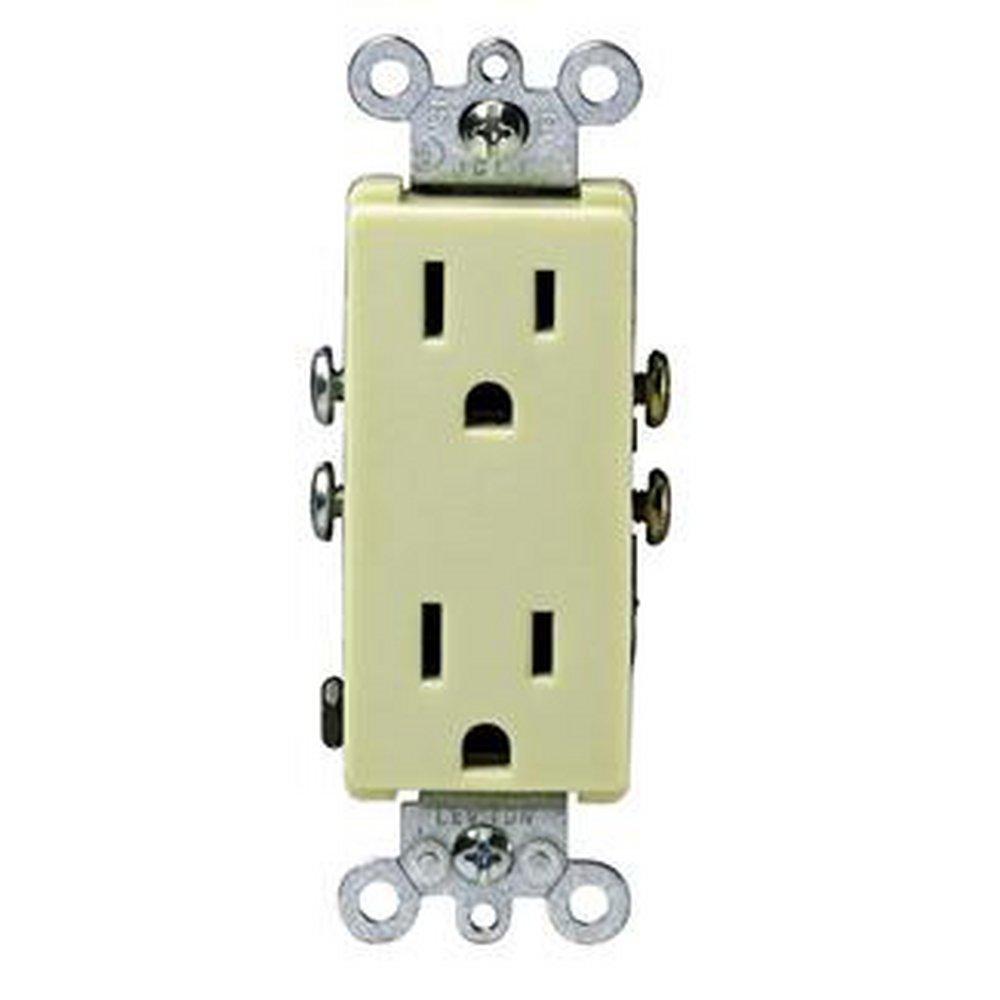 LEVITON Mahogany 15 Amp 125V Duplex Receptacle 