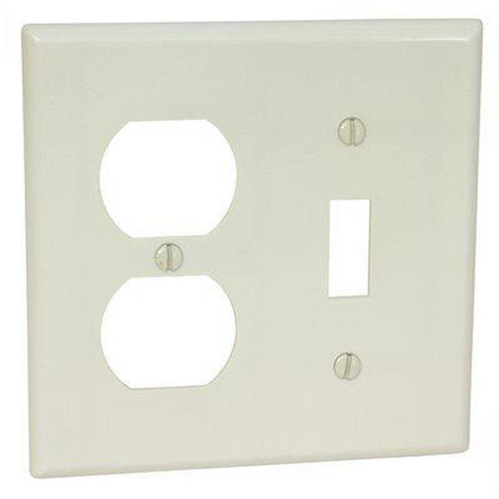 LEVITON White 2 Gang 1 Toggle 1 Duplex Receptacle 