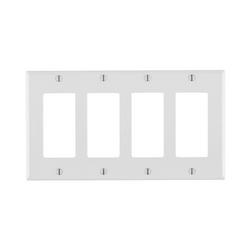 4-Gang 4-Device Wall Plate in White