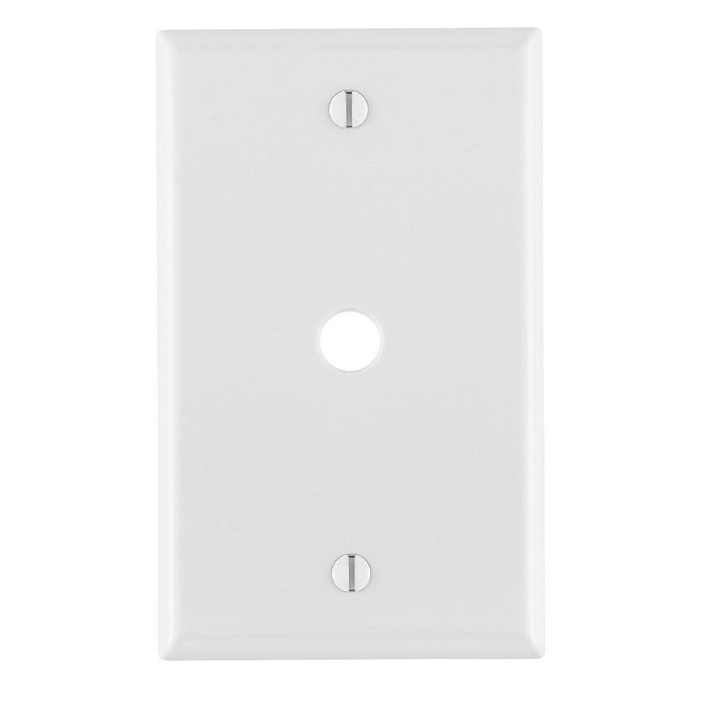 LEVITON White Cable Wall Plate 
