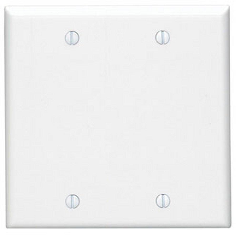 LEVITON White 2-Gang Blank Plate 