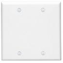 LEVITON White 2-Gang Blank Plate 
