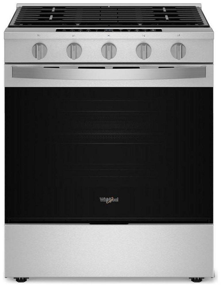 Whirlpool Fingerprint Resistant Stainless Steel 30 in. Smart Gas 4-Burner Range 
