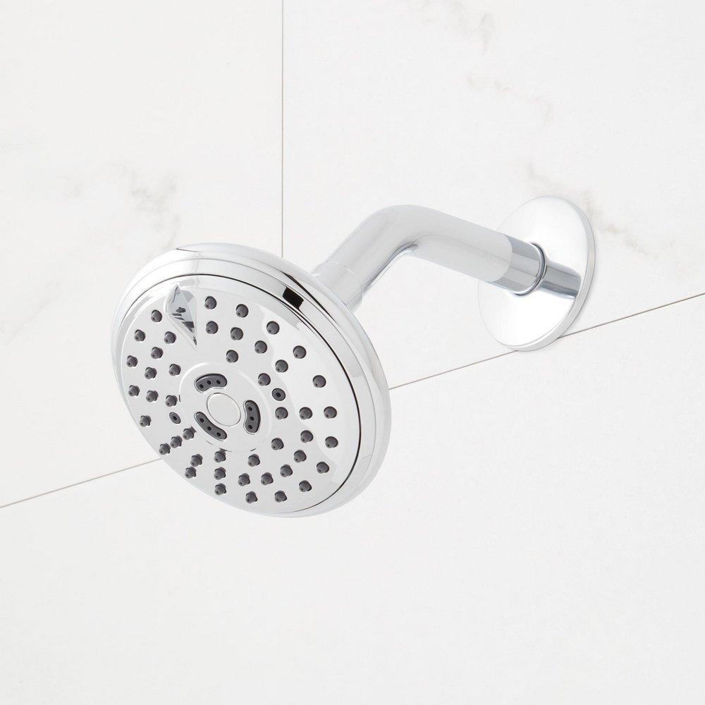 Signature Hardware Chrome Pressure Balance Shower System with Slide Bar and Hand Shower 