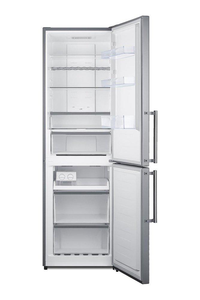 24 INCH WIDE 10.8 CU. FT. ENERGY STAR CERTIFIED FINGERPRINT RESISTANT BOTTOM FREEZER REFRIGERATOR WITH SUPER FREEZE 