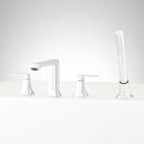 Two Handle Roman Tub Faucet with Hand Shower in Chrome