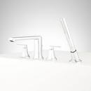 Signature Hardware Chrome Two Handle Roman Tub Faucet with Hand Shower 