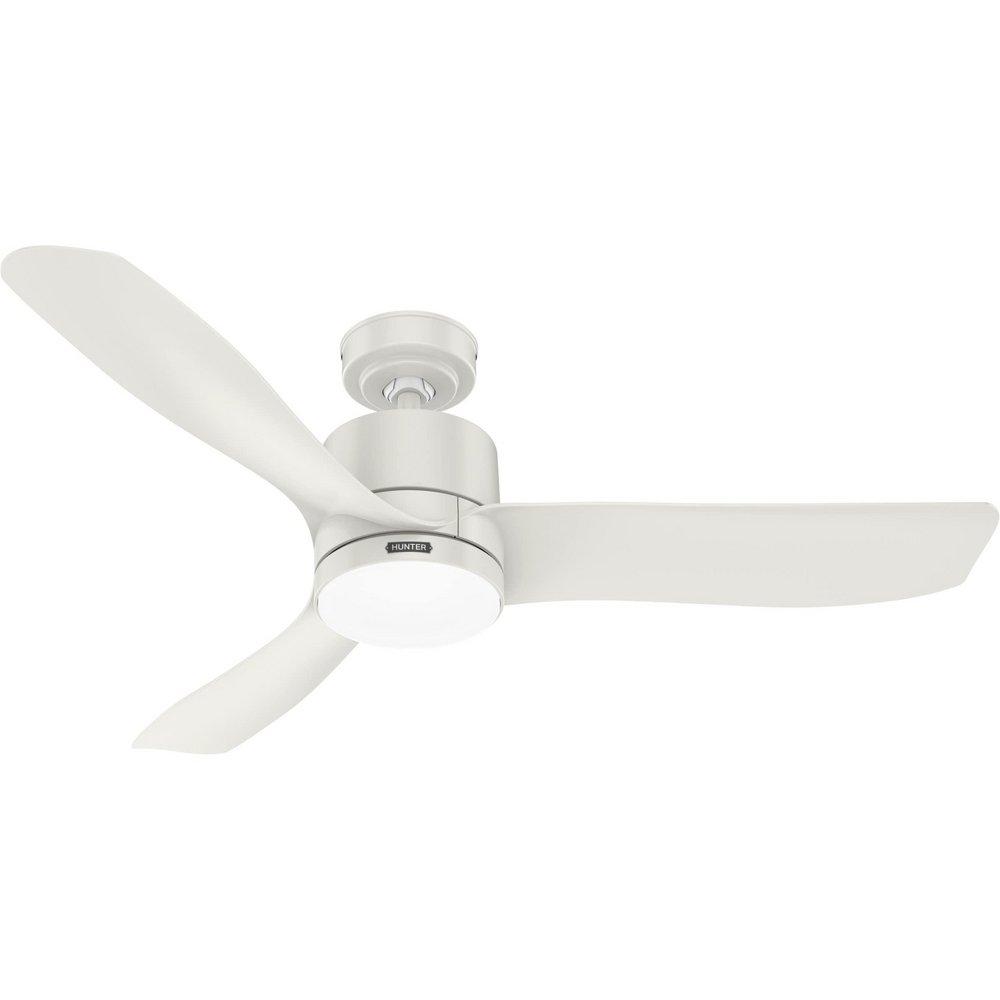 52 INCH BOLSA FRESH WHITE DAMP RATED CEILING FAN WITH LED LIGHT KIT AND HANDHELD REMOTE 1 BULB INCLUDED 