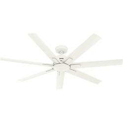 60 in. Downtown 5-Blade Ceiling Fan in Matte White, Energy Star, Damp Rated with Wall Control