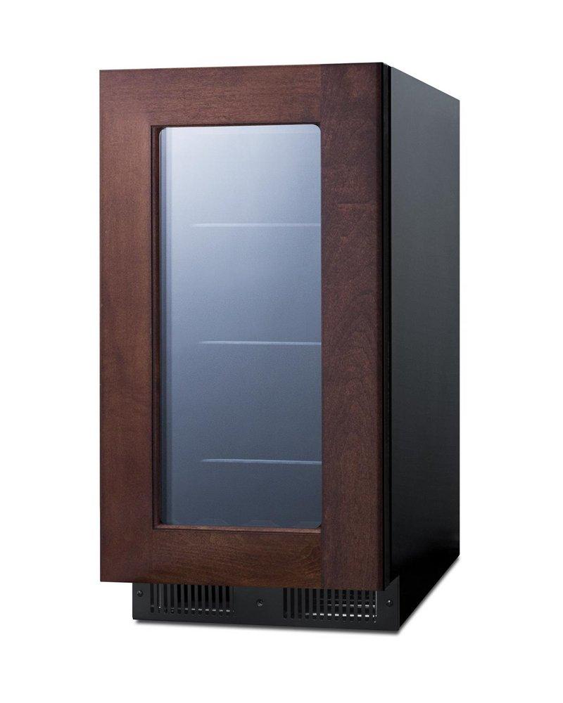 18 INCH WIDE 100 CAN CAPA PANEL READY WINE AND BEVERAGE COOLER W/ DIGITAL CONTROLS AND LED LIGHTS 