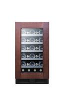 18 INCH WIDE 29 BTL CAPA PANEL READY BUILT-IN / FS WINE COOLER W/ WOOD SHELVES AND LED LIGHTS 