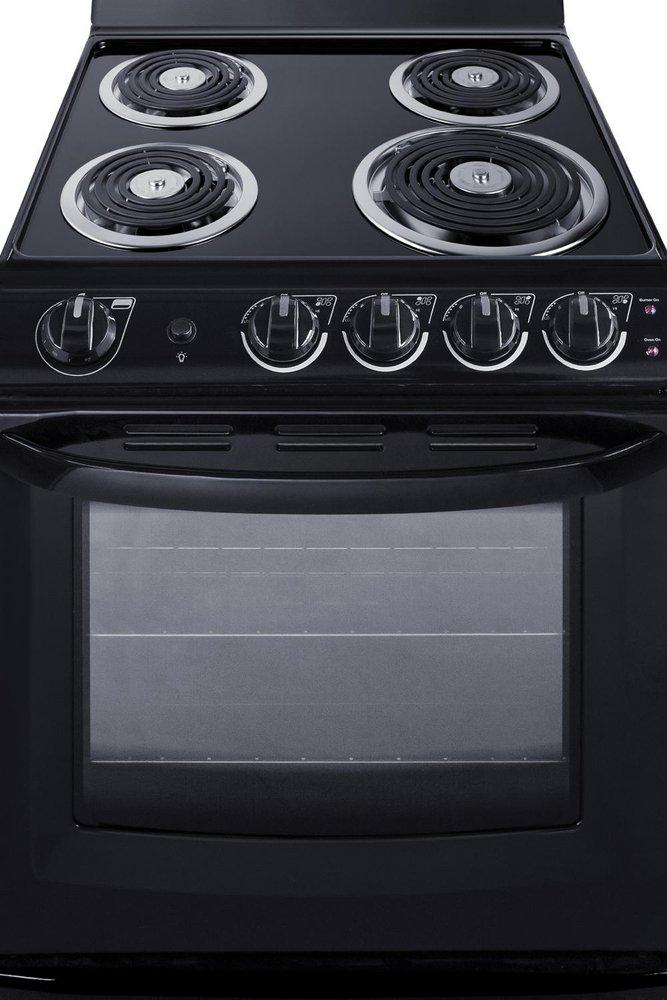 23-1/2 in. 4-Burner Electric Freestanding Range in Black 