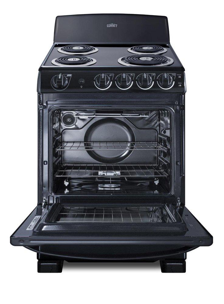23-1/2 in. 4-Burner Electric Freestanding Range in Black 