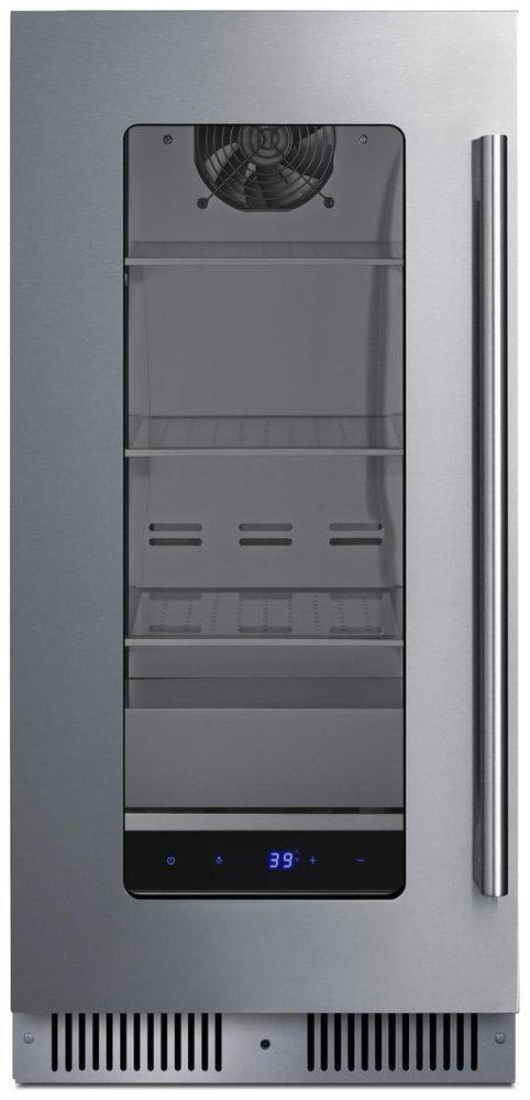 15 INCH WIDE 40 CAN CAPA BEVERAGE COOLER W/ FLUSH BACK DESIGN AND DIGITAL CONTROLS 