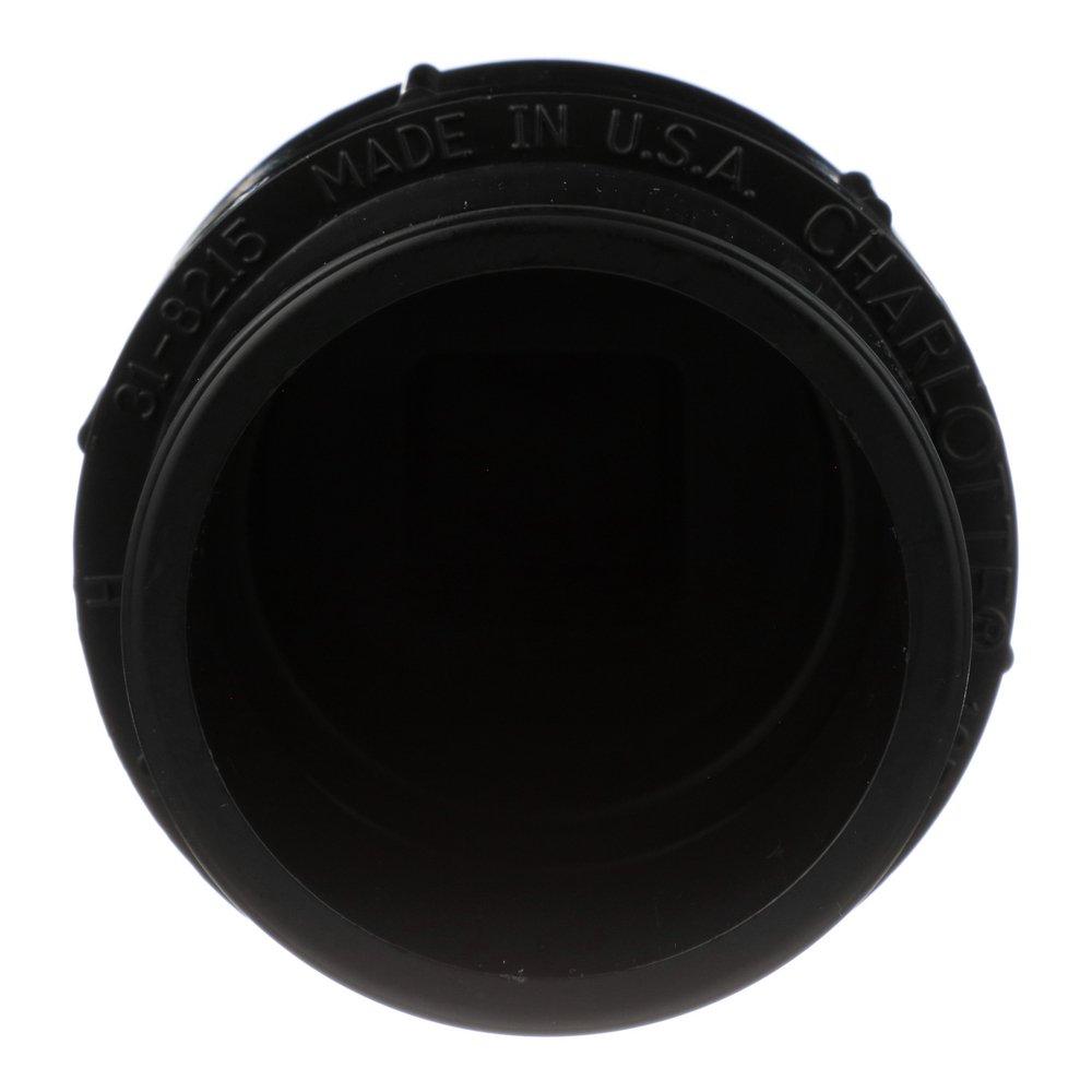 Black ABS DWV Fitting Cleanout Adapter with Plug 