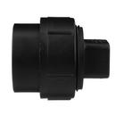 Black ABS DWV Fitting Cleanout Adapter with Plug 