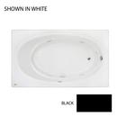72 x 42 in. Acrylic Rectangle Skirted Whirlpool Bathtub with Left Drain and J2 Basic Control in Black
