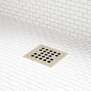 4-1/2 in. Square Shower Drain in Polished Brass