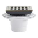 Signature Hardware Polished Brass 4-1/2 in. Square Shower Drain 