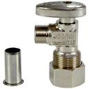 LF BRASS COMPRESSION ANGLE STOP VALVE WITH PEX STIFFENER 1/2 COMP X 3/8 OD COMP 