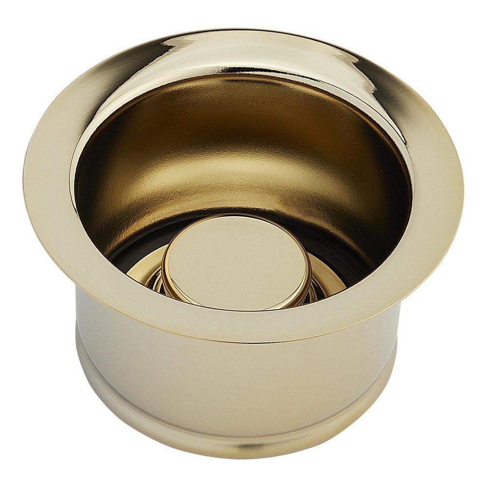 3-1/2 in. Deep Flange with Stopper and Strainer Basket in Polished Brass image number 1