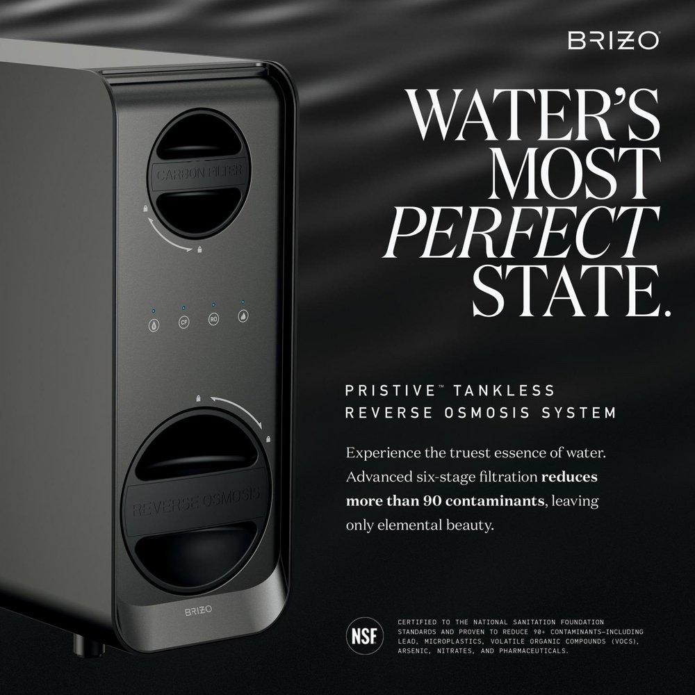 BRIZO PRISTIVE TANKLESS UNDER SINK 6-STAGE REVERSE OSMOSIS SYSTEM 