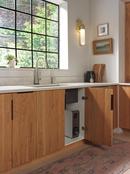 Single Handle Monoblock Bathroom Sink Faucet in Stainless 