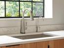 Single Handle Monoblock Bathroom Sink Faucet in Stainless 