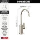 Single Handle Monoblock Bathroom Sink Faucet in Stainless 