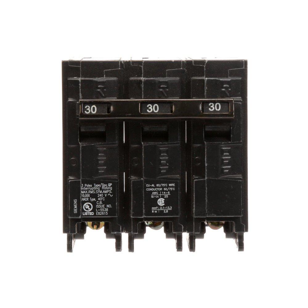 Siemens Energy & Automation 240V 3-Pole Plug-In Circuit Breaker 