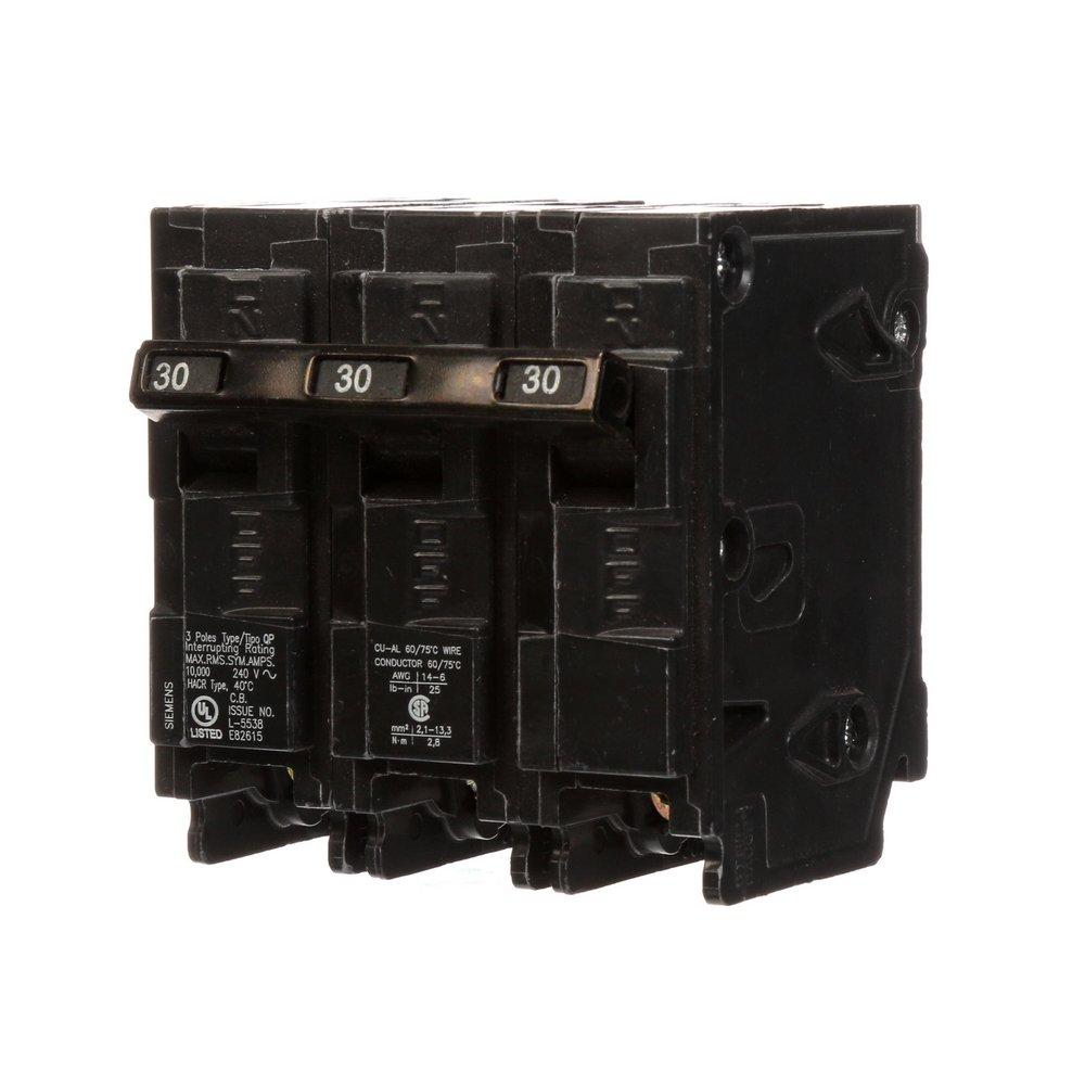 Siemens Energy & Automation 240V 3-Pole Plug-In Circuit Breaker 