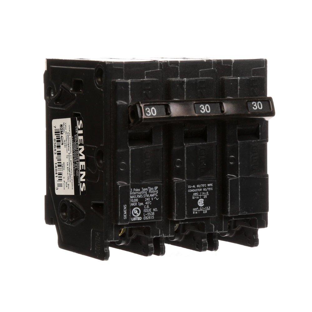 Siemens Energy & Automation 240V 3-Pole Plug-In Circuit Breaker 