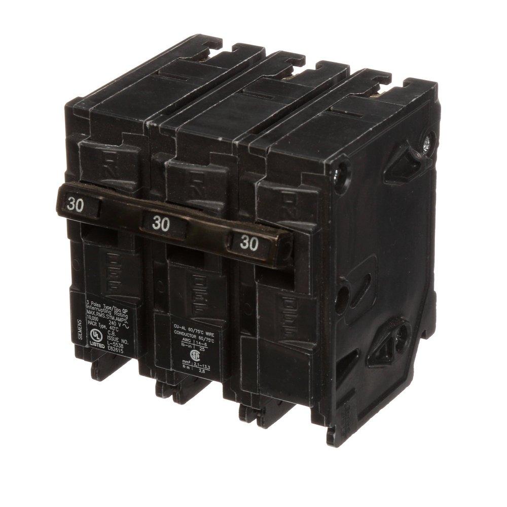 Siemens Energy & Automation 240V 3-Pole Plug-In Circuit Breaker 