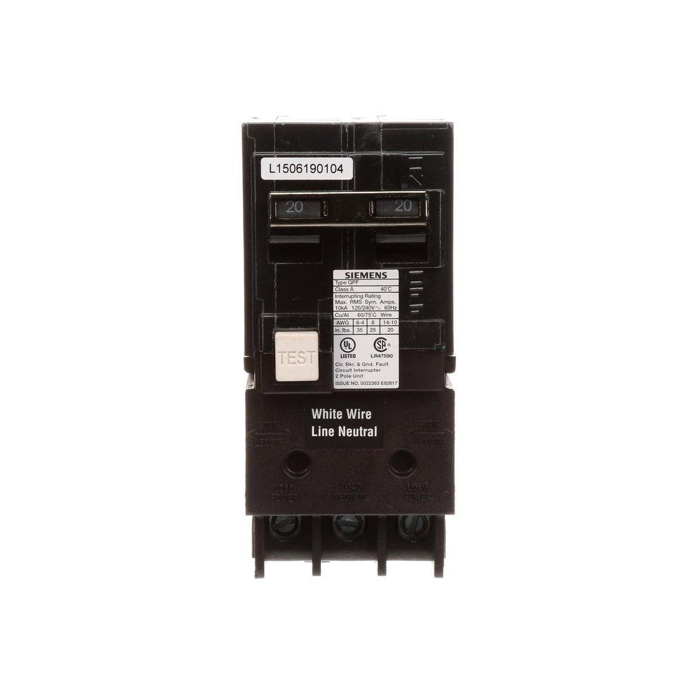 Siemens Energy & Automation 2-Pole Ground Fault Interrupter Breaker 