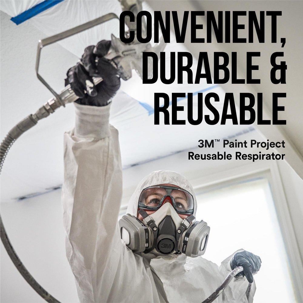 3M 6211P1-DC OV/P95 MED PERFORMANCE REUSEABLE PAINT PROJECT RESPIRATOR 