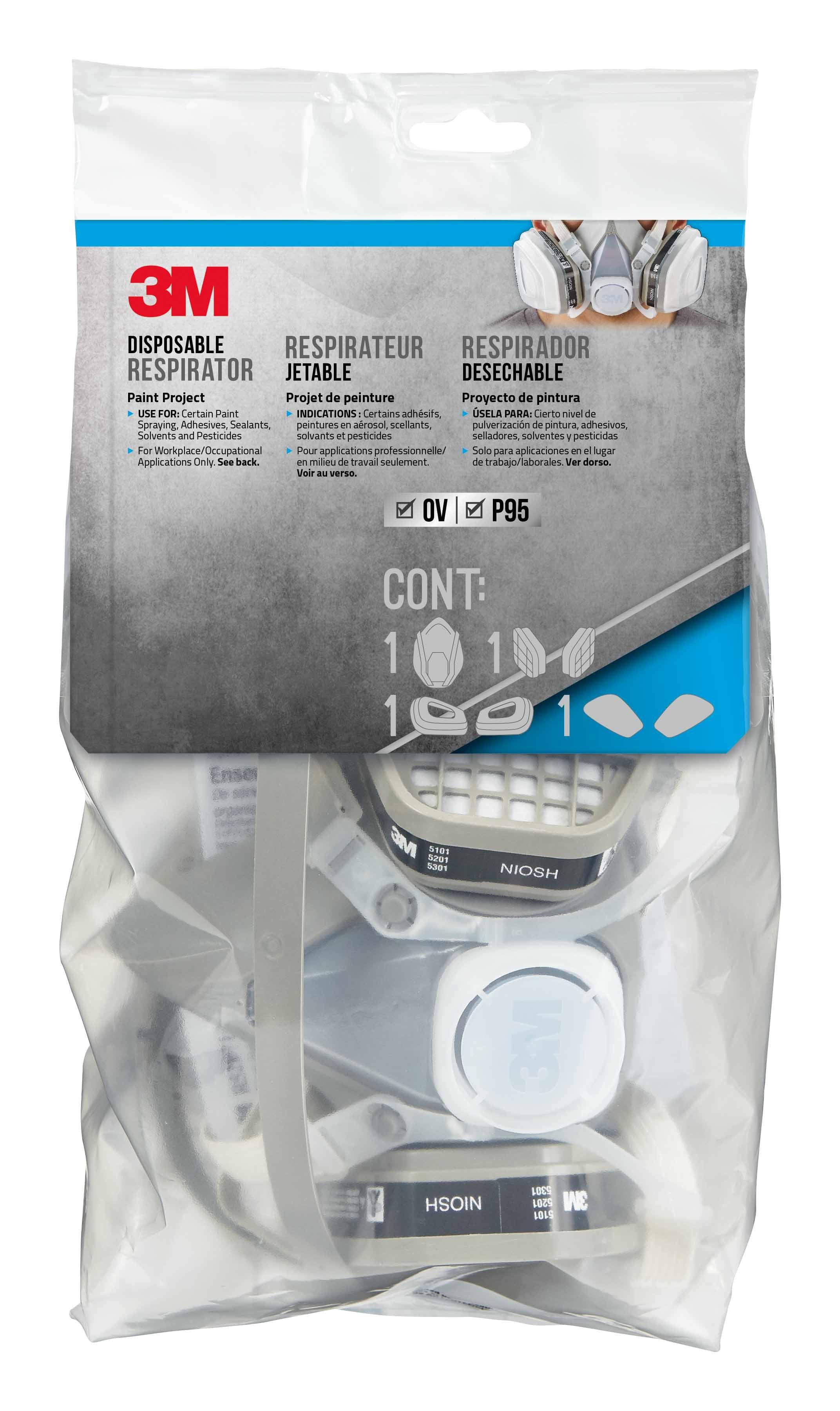OV/P95 Disposable Paint Project Respirator, L 