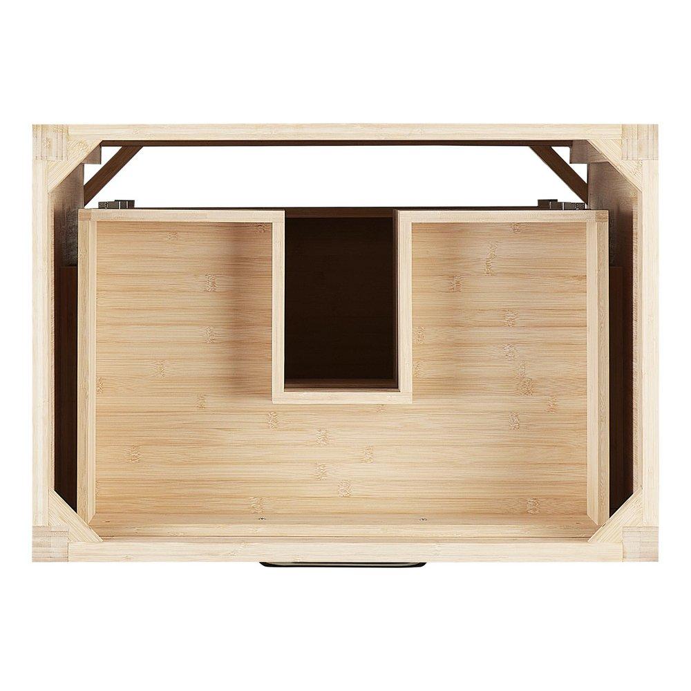 30X21X34 -  BAMBOO VANITY - 3 DRAWERS - SOFT CLOSE UNDERMOUNT DRAWER GLIDES - NICKEL HARDWARE - BAMB 