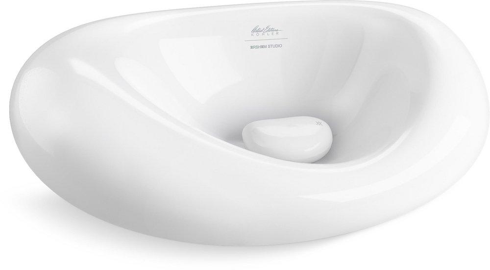 27-7/16 in. Vessel Mount Vitreous China Oval Bathroom Sink in White 