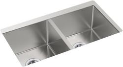 29-1/2 in. Undermount Stainless Steel Double Bowl Kitchen Sink