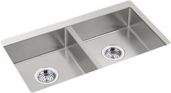 29-1/2 in. Undermount Stainless Steel Double Bowl Kitchen Sink