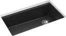 32-1/2 in. Undermount Neoroc® Single Bowl Kitchen Sink in Matte Black