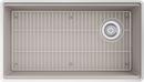 33 in. Undermount Composite Single Bowl Kitchen Sink in Matte Taupe 