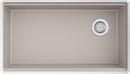 33 in. Undermount Composite Single Bowl Kitchen Sink in Matte Taupe 
