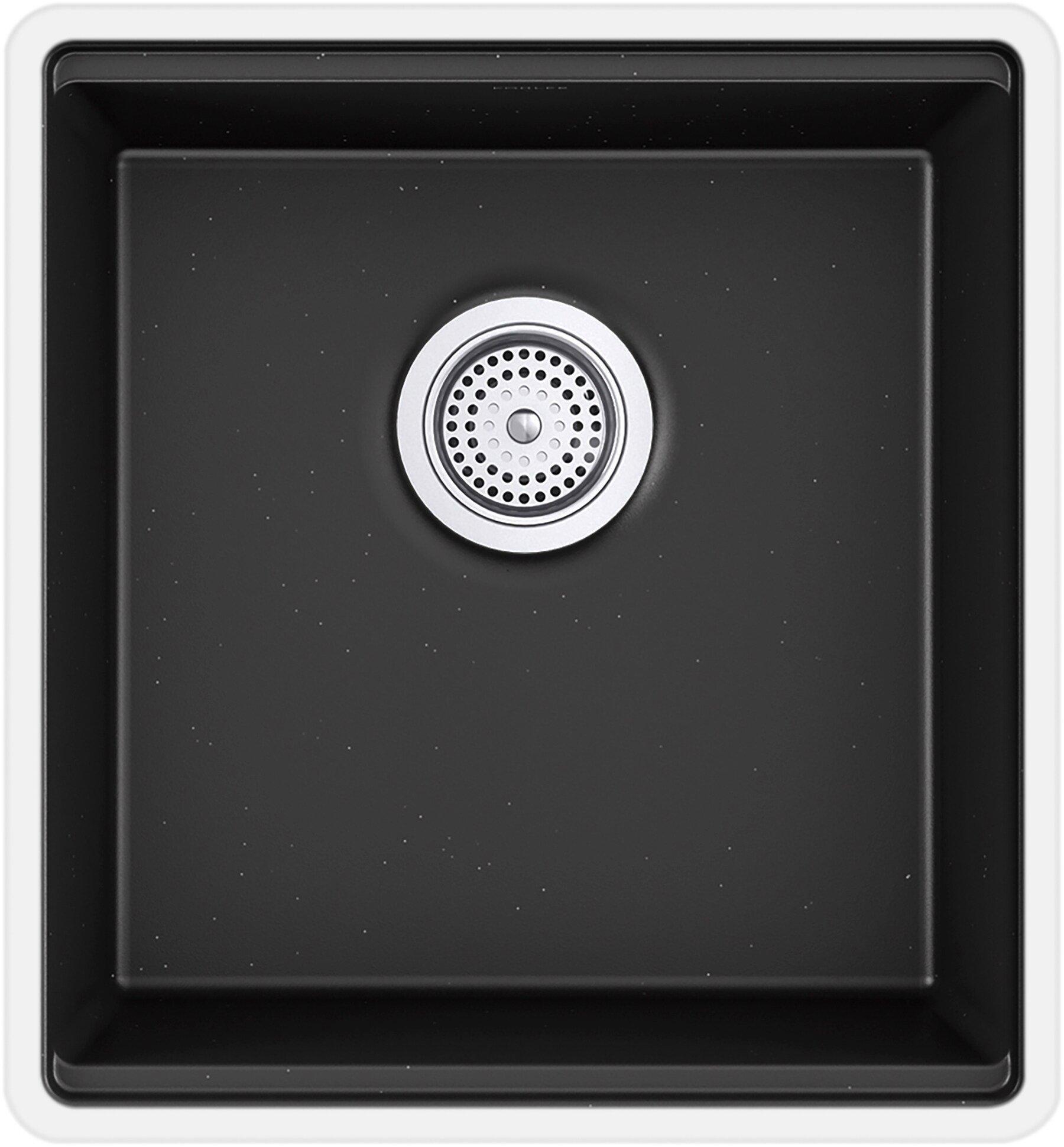 KOHLER Matte Black 18 in. Undermount Neoroc&reg; Bar Sink 