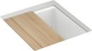 18 in. Undermount Neoroc® Bar Sink with Accessories in Matte White