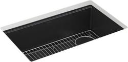 29 in. Undermount Neoroc Single Bowl Kitchen Sink in Matte Black