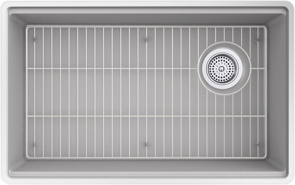30 in. Undermount Composite Single Bowl Workstation Kitchen Sink in Matte Gray 