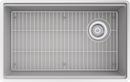 30 in. Undermount Composite Single Bowl Workstation Kitchen Sink in Matte Gray 