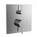 Square Pressure Balancing Valve Trim with Diverter in Polished Chrome 
